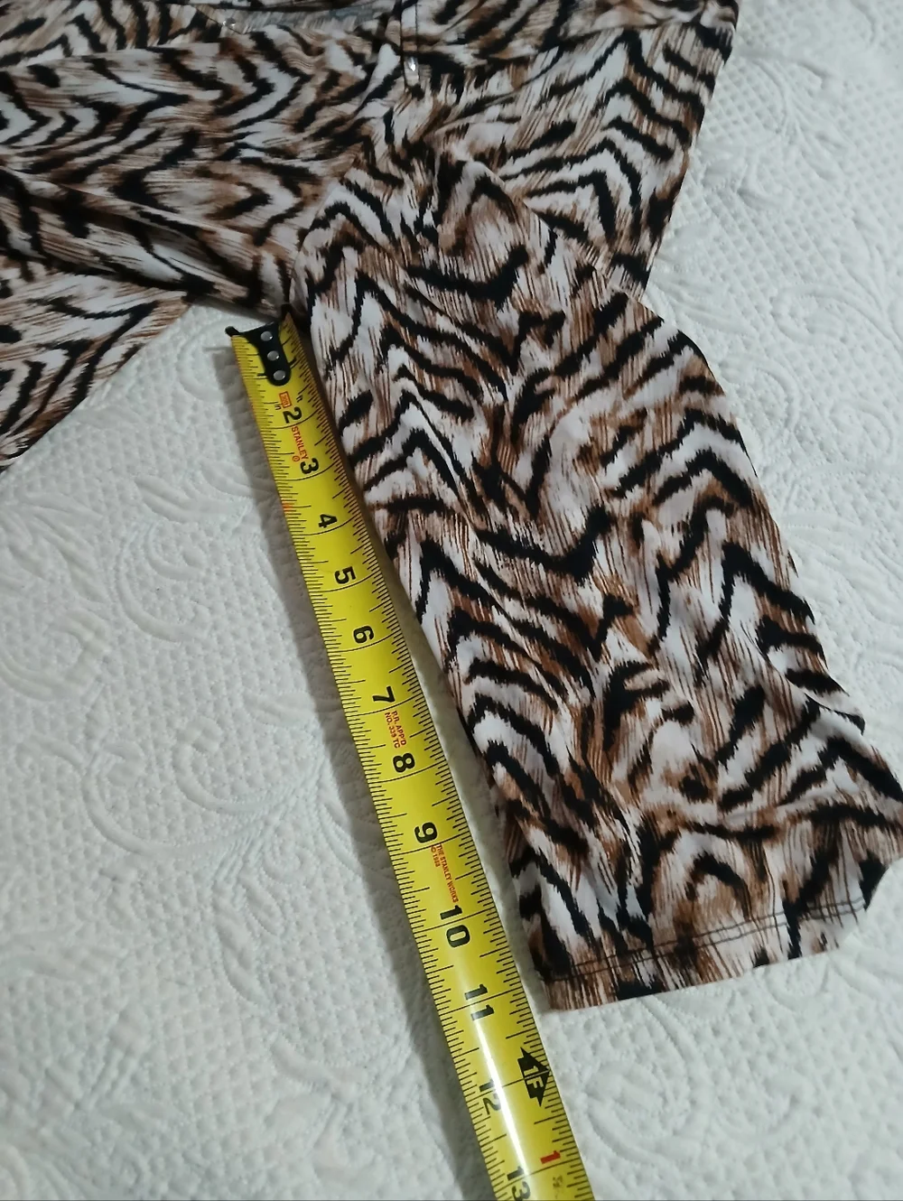 Cocomo 2x Animal Print Brown BlackTiger Liquid knit Open Top peek A boo Neckline - Picture 4 of 9